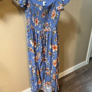 Xhilaration Blue Floral Dress